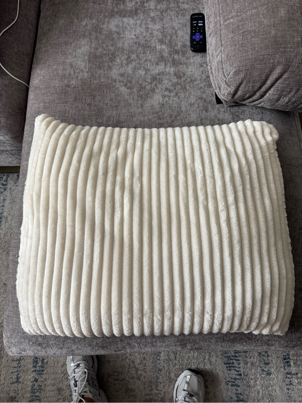 Set of two fluffy pillows